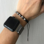 اپل واچ قاب سبز بند نقره‌ای