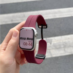 اپل واچ قاب نقره ای بند قرمز