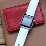 اپل واچ قاب استیل بند سفید