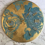 ساعت دیواری فیروزه کاری