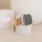 اپل واچ قاب سفید بند بژ