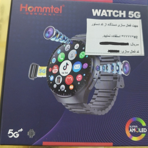 ساعت هوشمند سیم کارت خور مدل Hommtel 5G