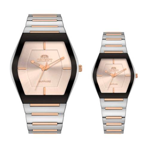 ساعت مچی ست اورینت مدل 1071 بند استیل‌رزگلد صفحه کرم